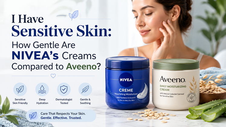 I have sensitive skin. how gentle are nivea’s creams compared to aveeno?